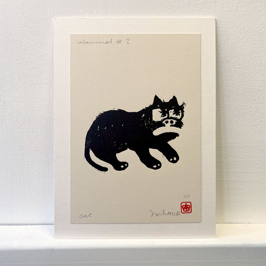 Alanimals- Cat Lino Print