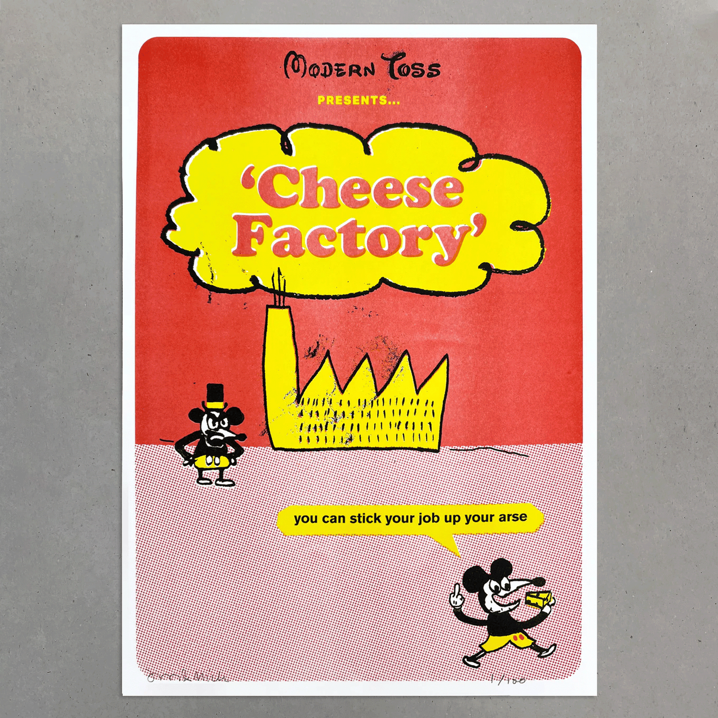 Cheese Factory Risograph Print