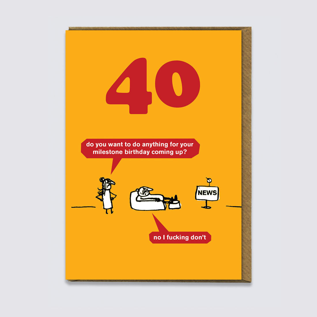 40 Milestone Birthday Card
