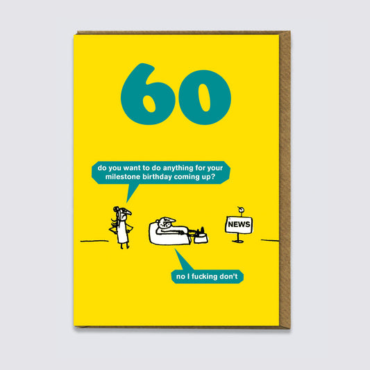 60 Milestone Birthday Card