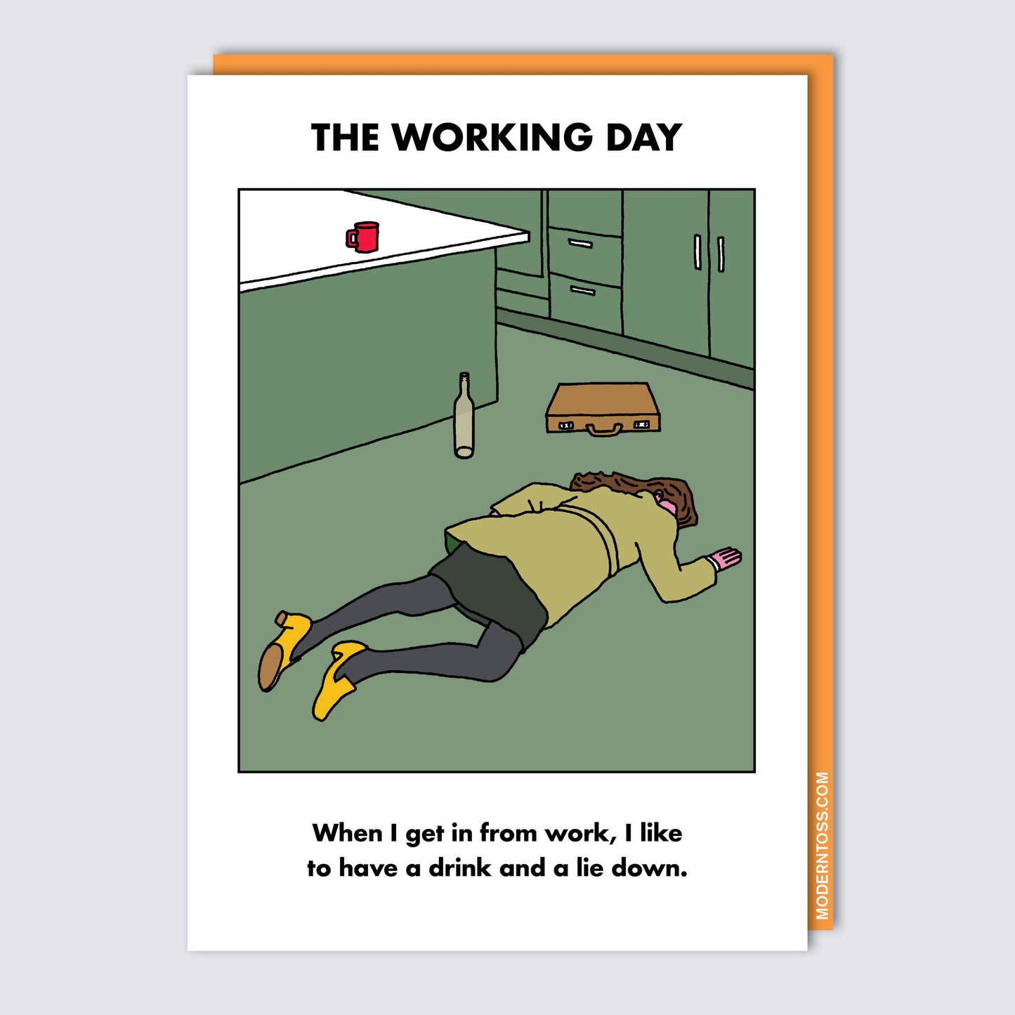 Working Day Lie Down Card