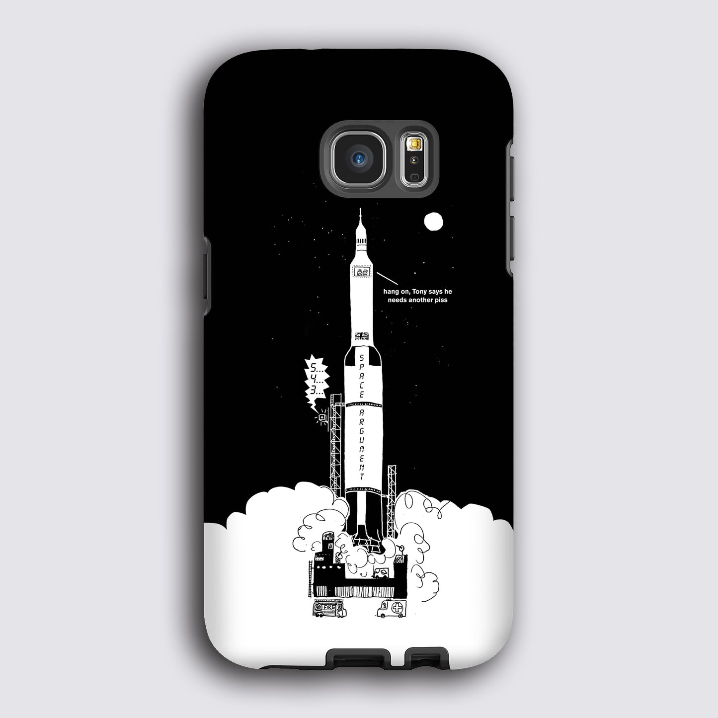 Space Rocket Tough Matte Case
