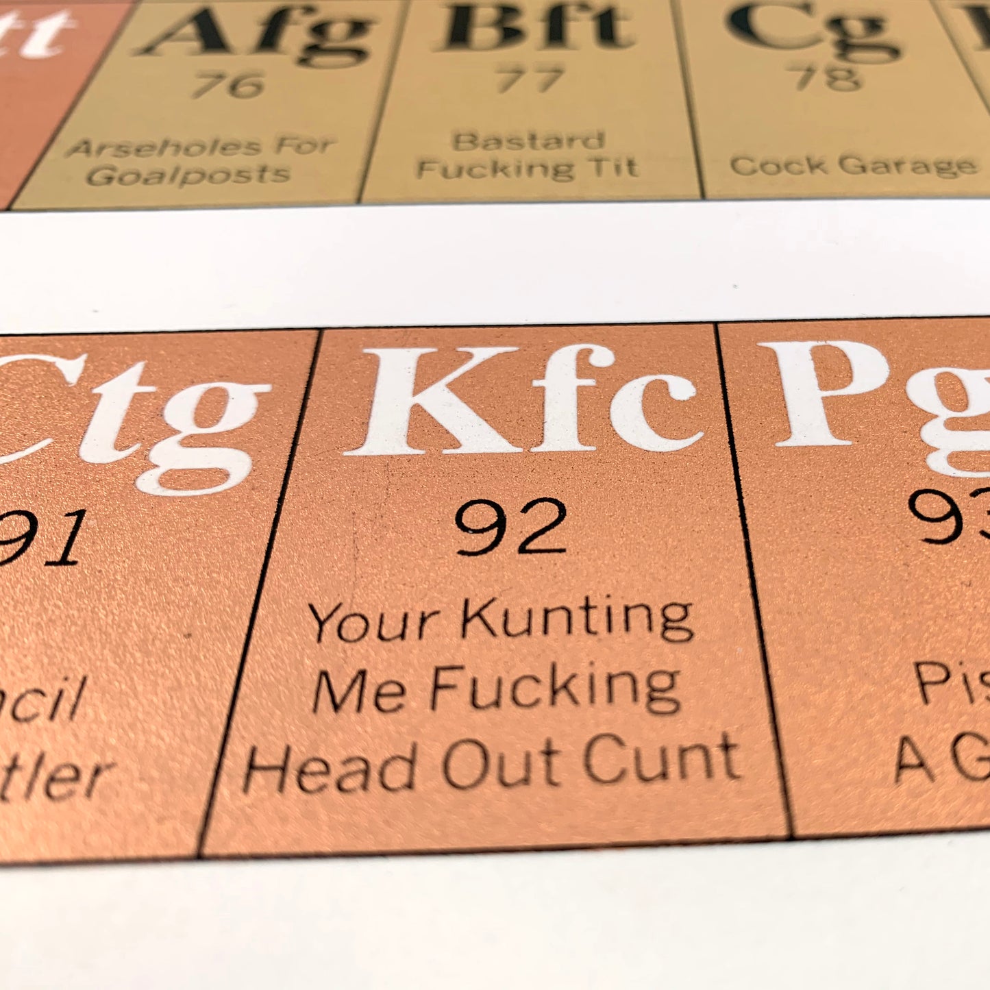 Periodic Table of Swearing Print