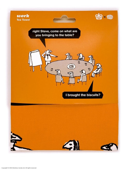 Work Biscuits Tea Towel
