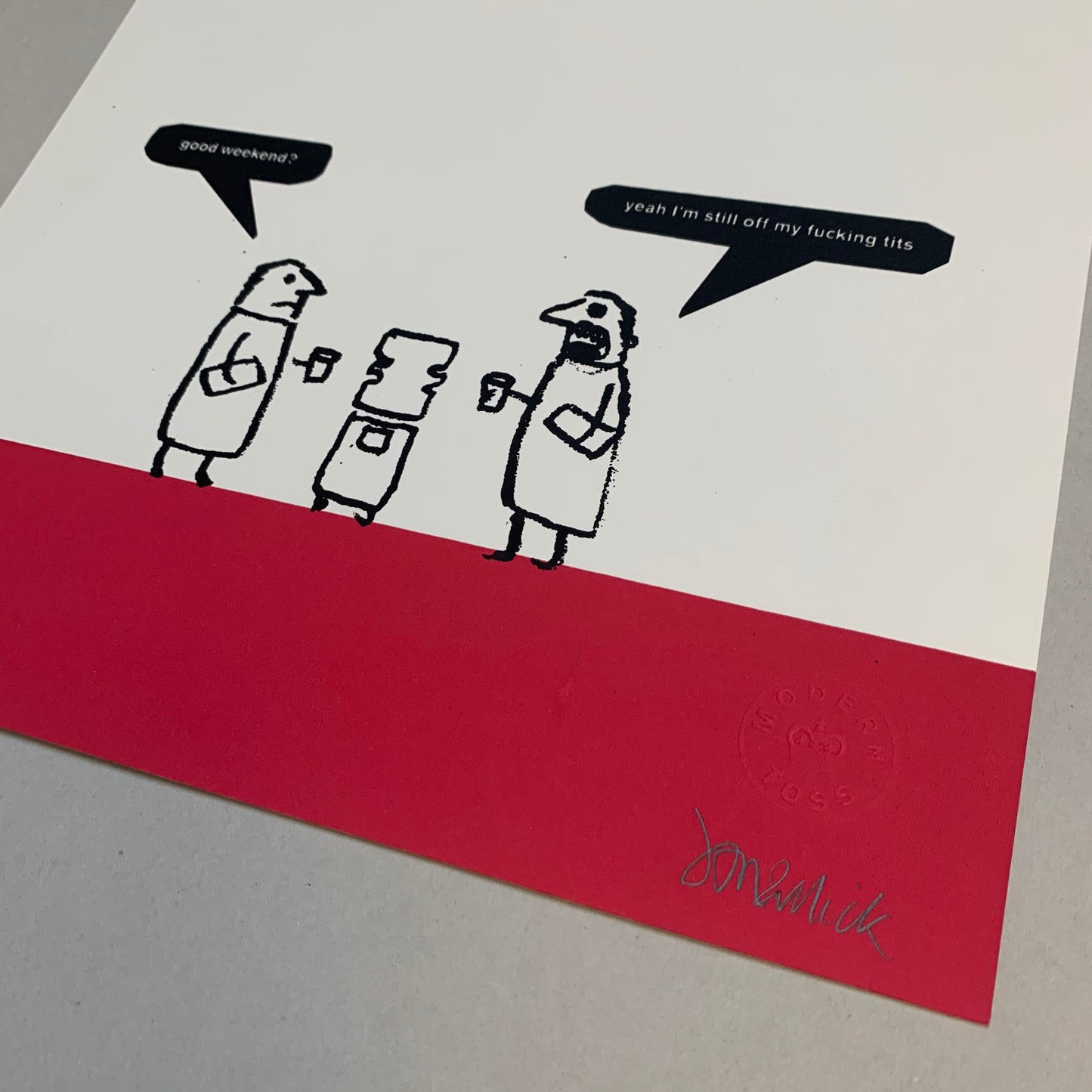 Water Cooler Moment Print