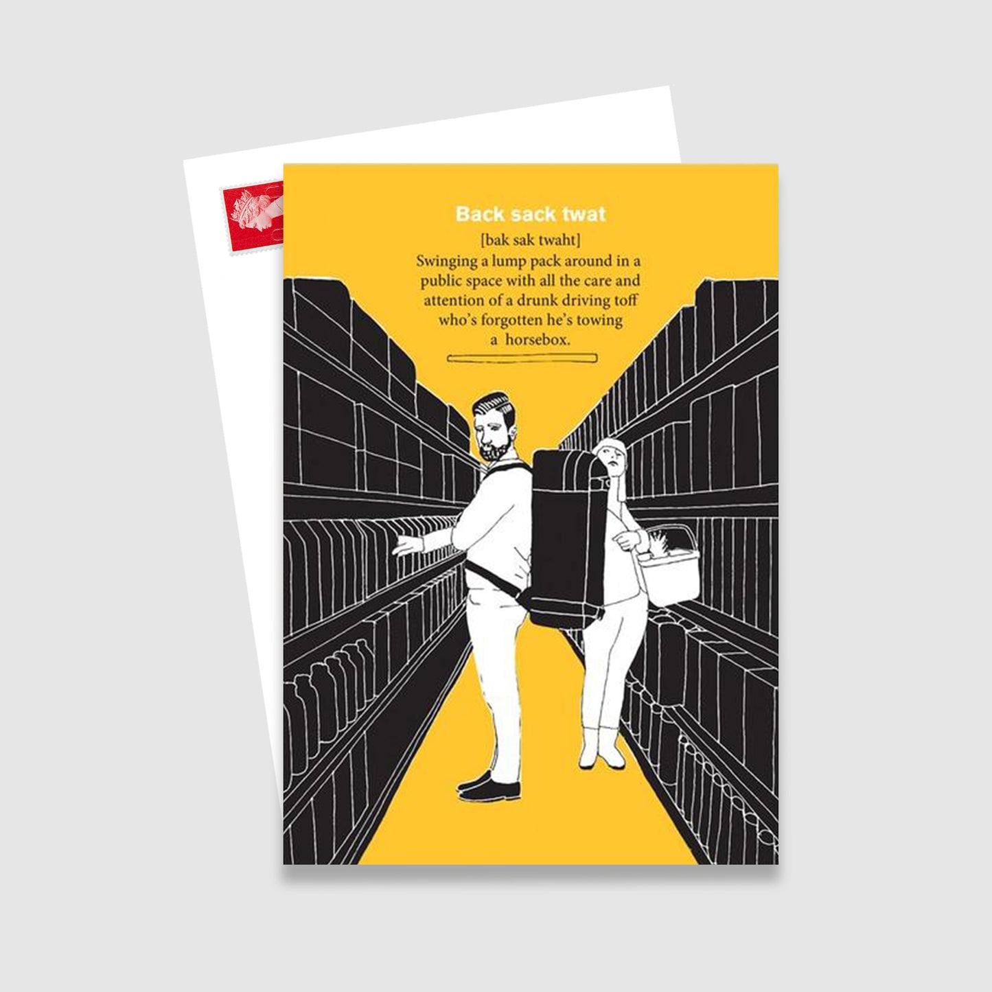 Back Sack Twat Postcard