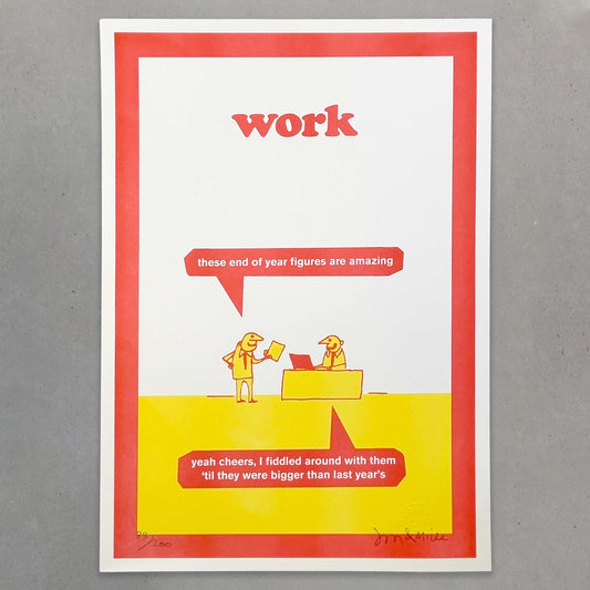 Work Amazing Figures Risograph Print