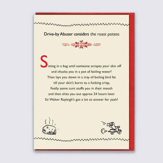 Drive By Roast Potato Christmas Card