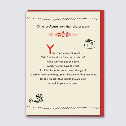 Drive By Christmas Present Card