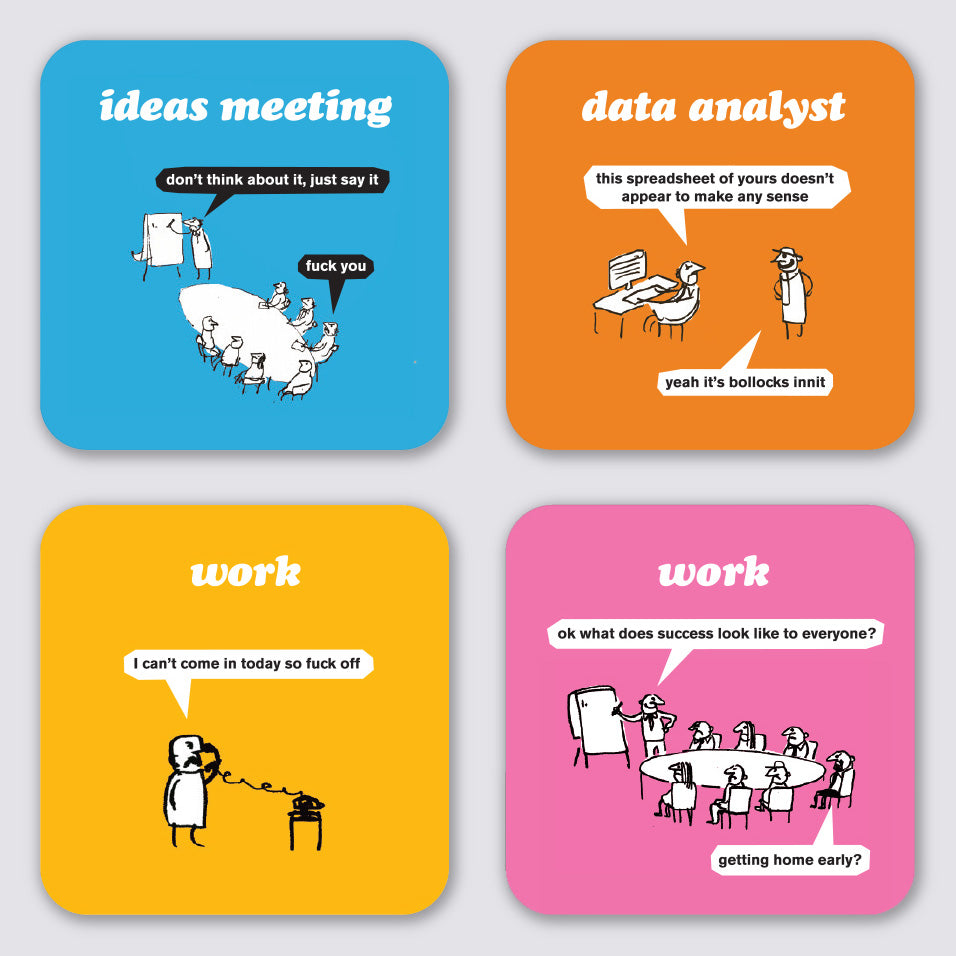 Work 4 Coaster Set One