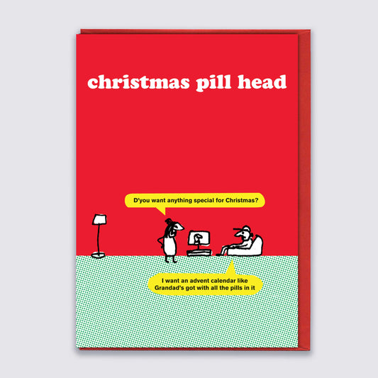 Christmas Pill Head Card