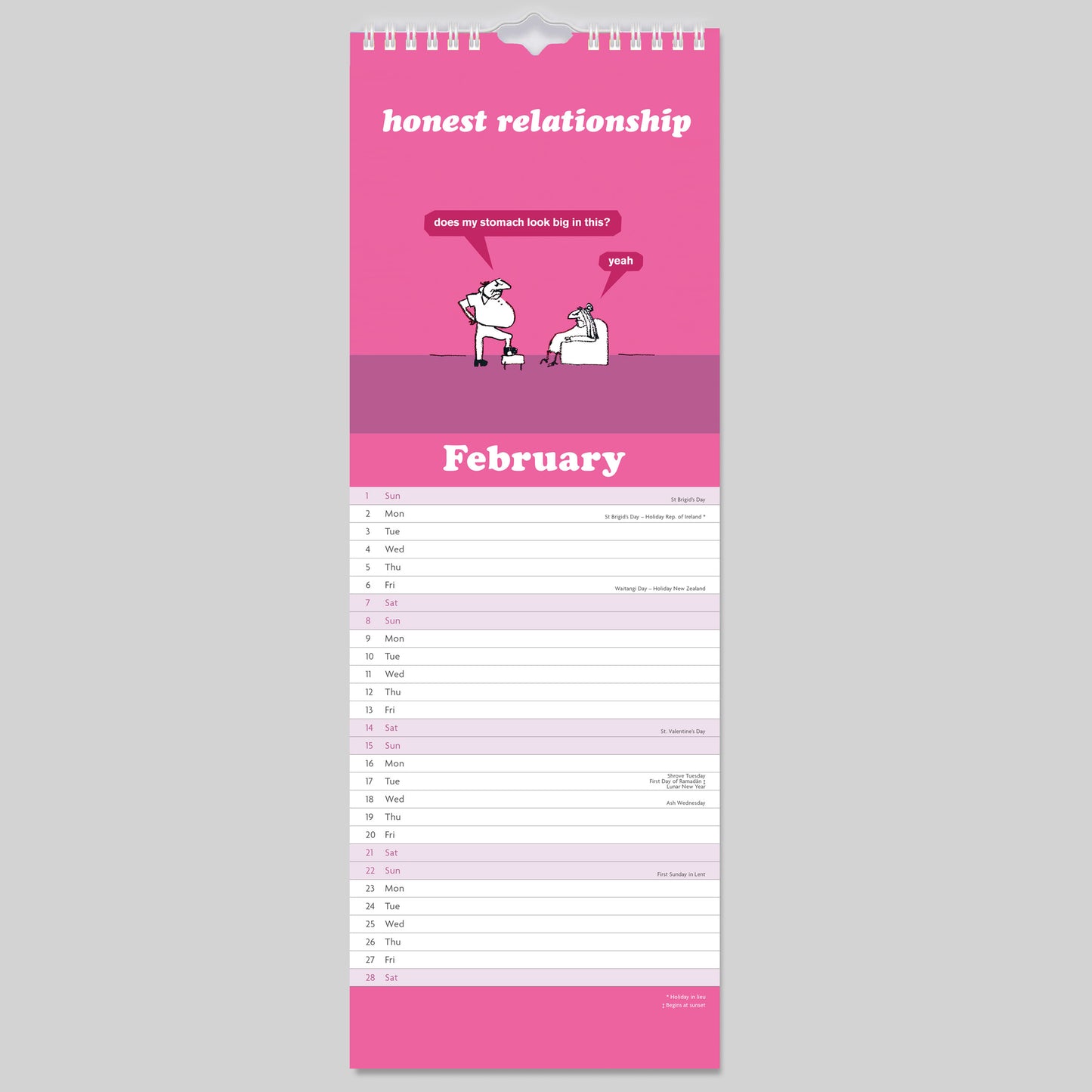 Modern Toss Slim Calendar 2026