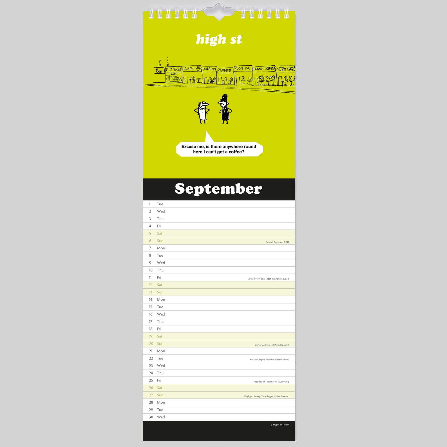 Modern Toss Slim Calendar 2026