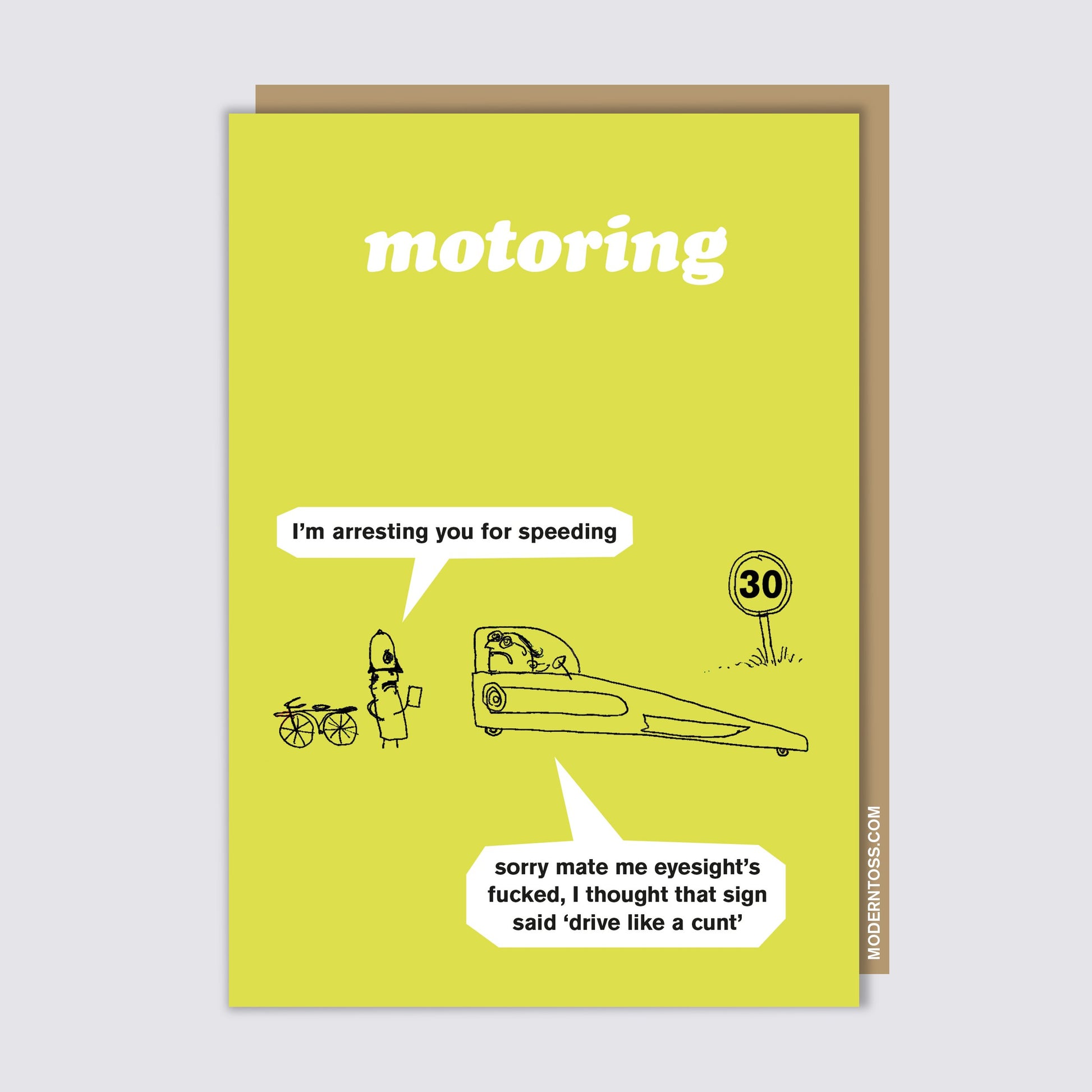 Motoring Speeding Card