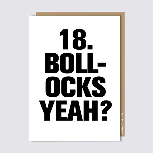 18. BOLLOCKS YEAH? Card