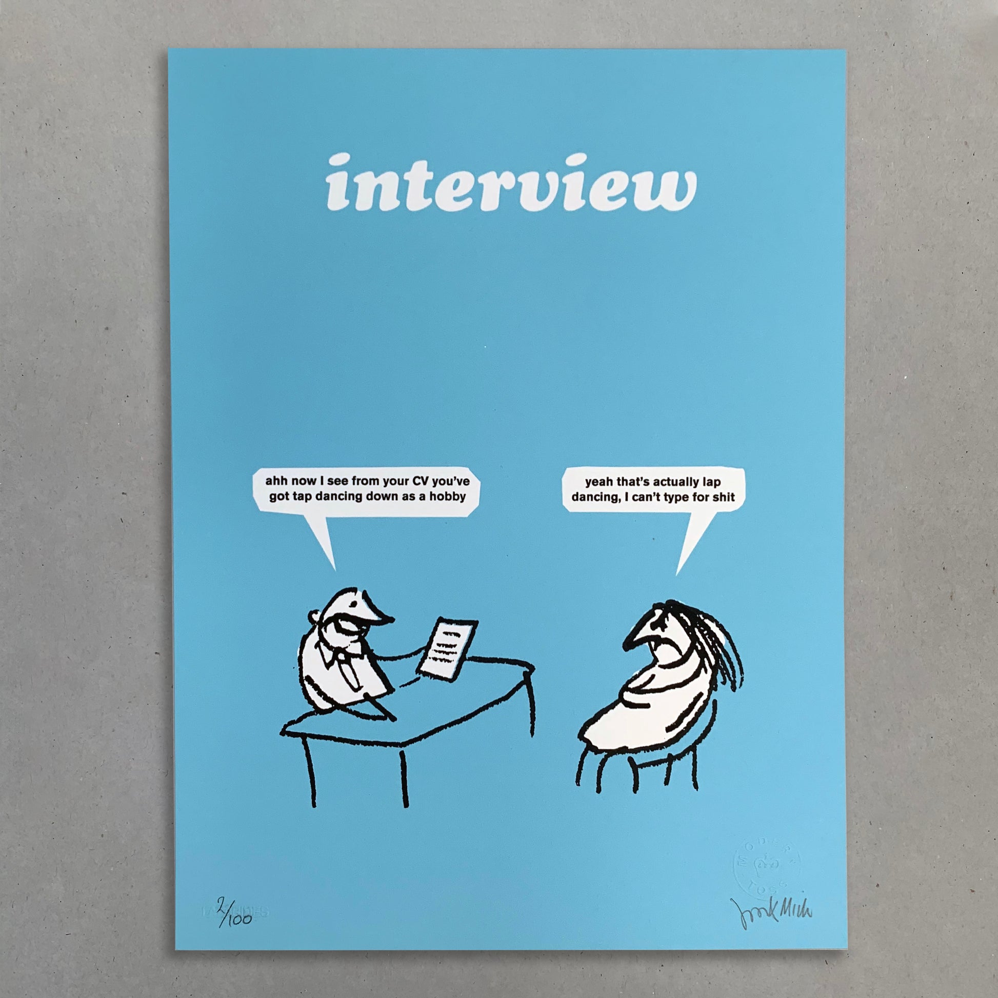 Interview Screen Print – Modern Toss
