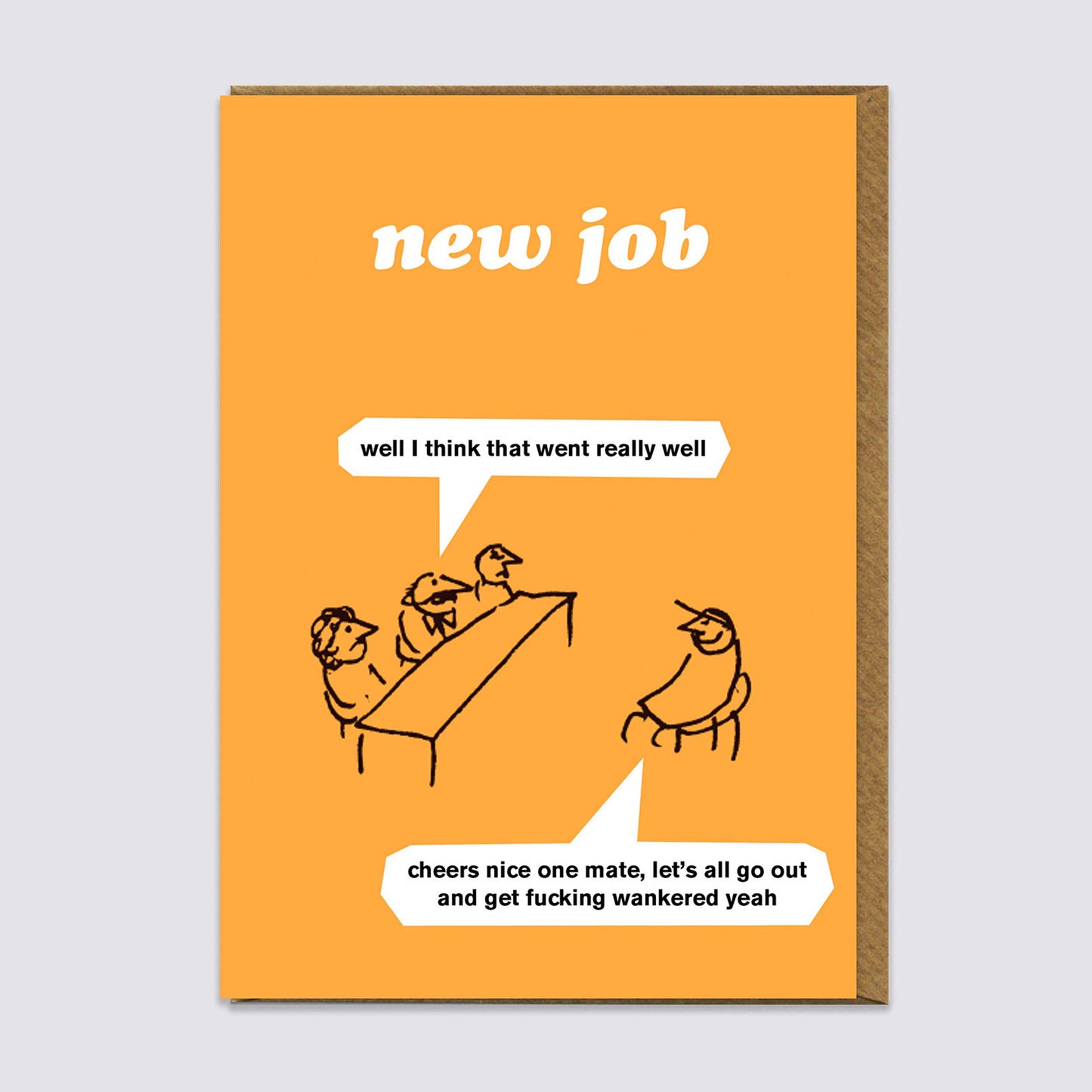New Job Wankered Card