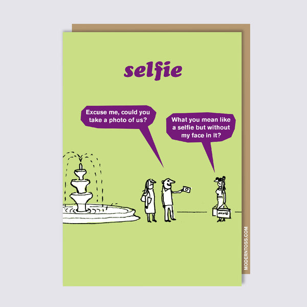 Selfie Card Modern Toss