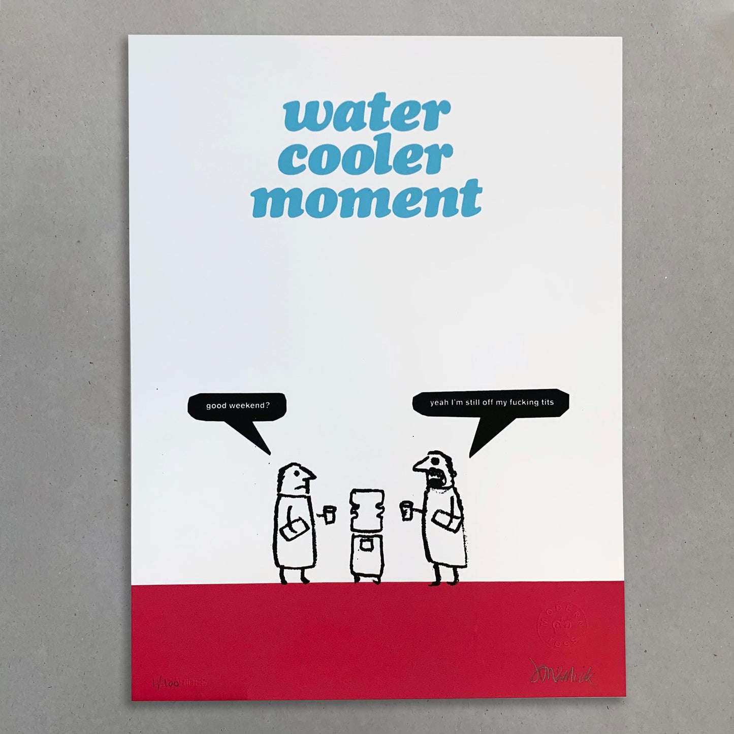 Water Cooler Moment Print