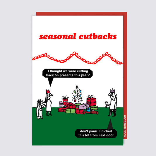Seasonal Cutbacks Presents Card