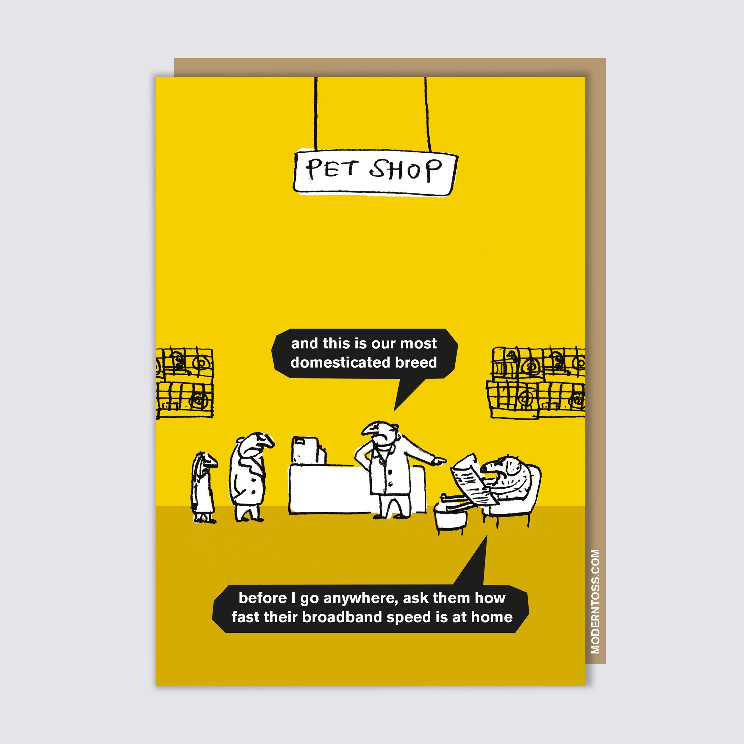 Dogs Pet Shop Card Modern Toss