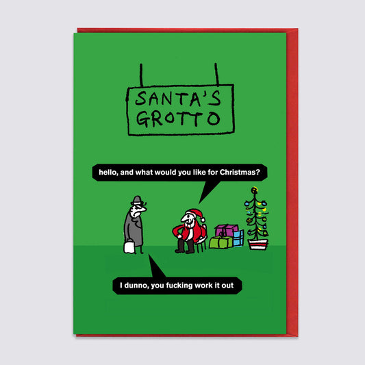 Santa's Grotto Christmas Card