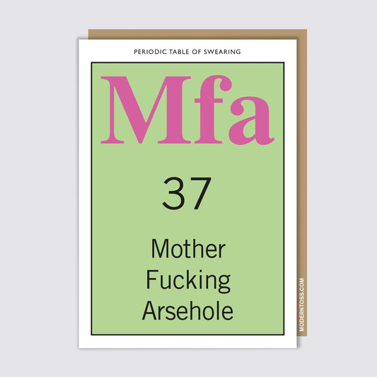Mother Fucking Arsehole Card