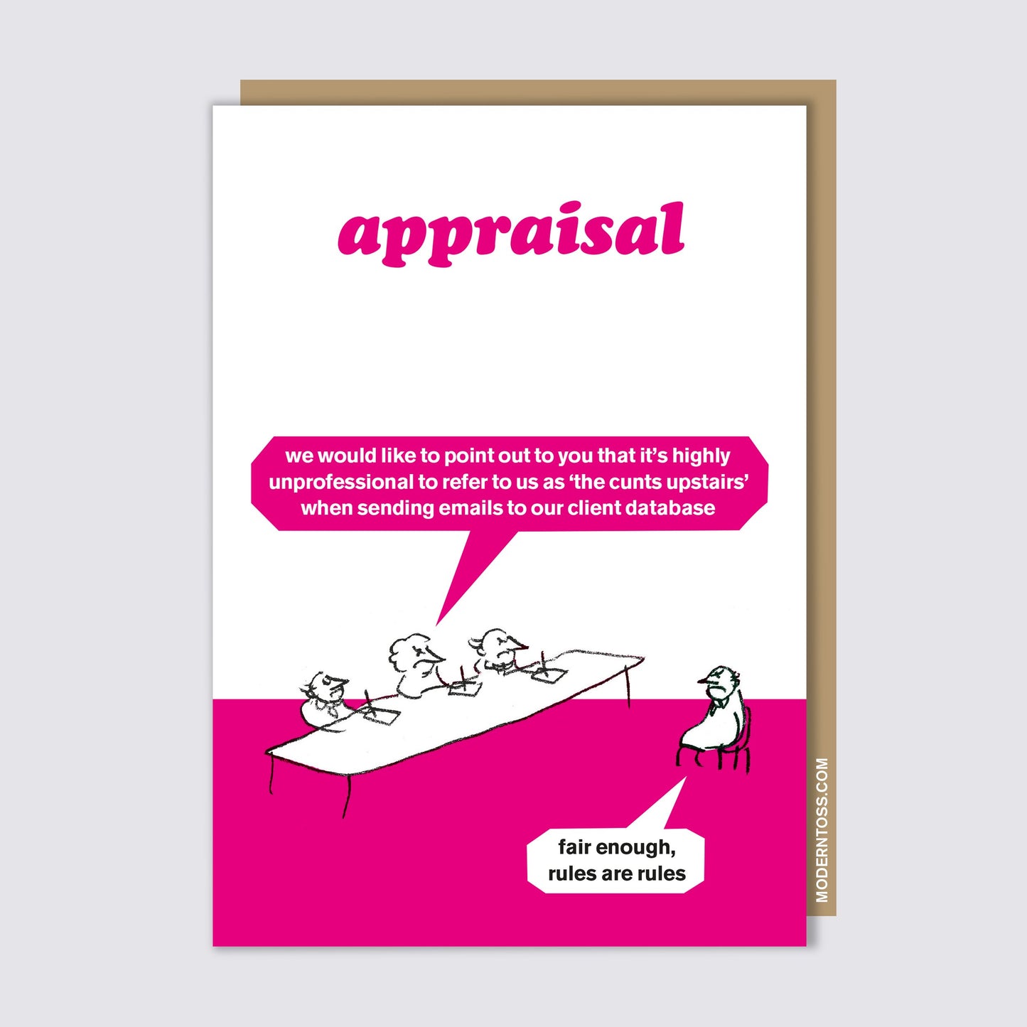 Appraisal Cunts Upstairs Card