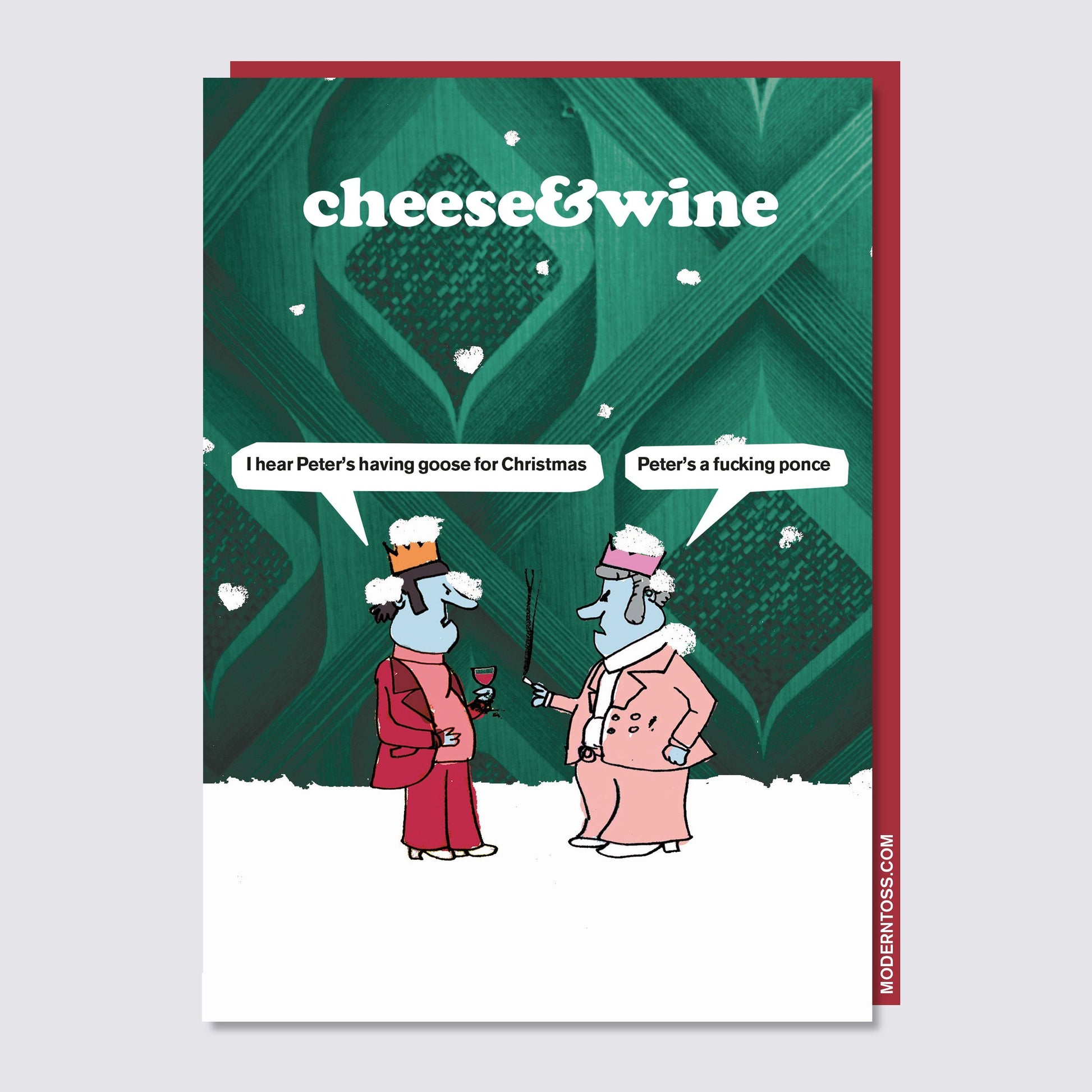 Cheese & Wine Goose Card