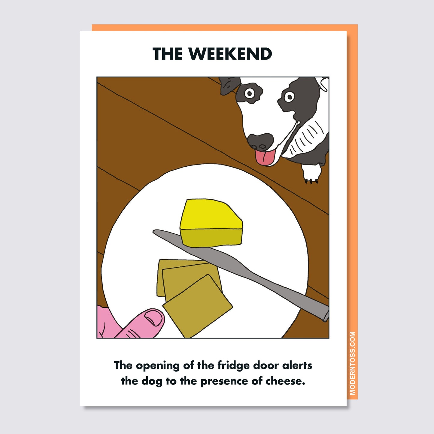 Weekend Dog Cheese Card