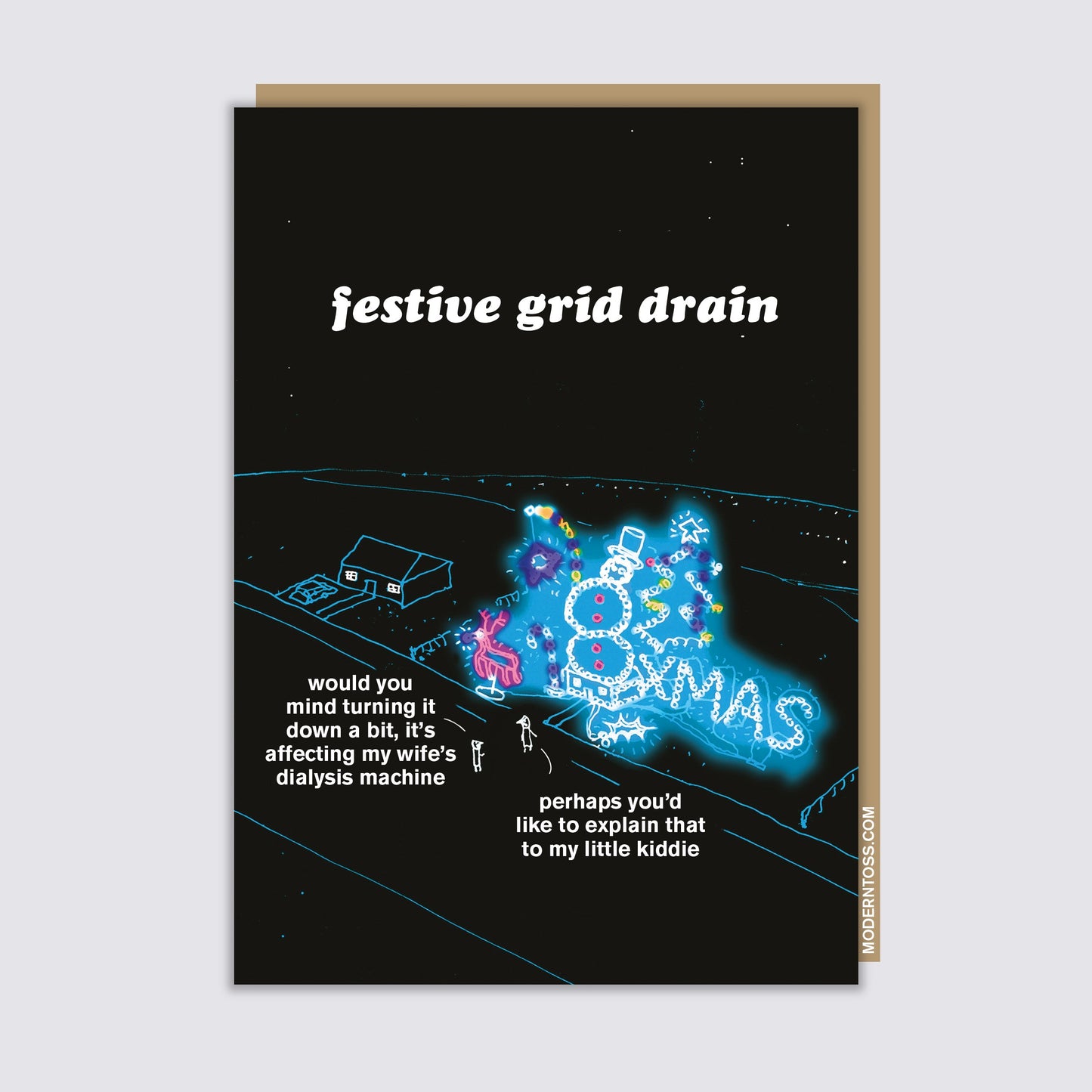 Festive Grid Drain Card
